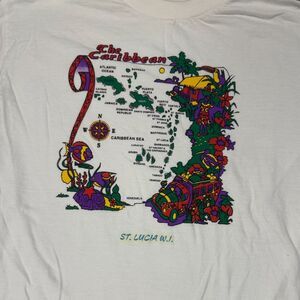 VTG 80s M L The Caribbean Islands Tourist Souvenir T Shirt